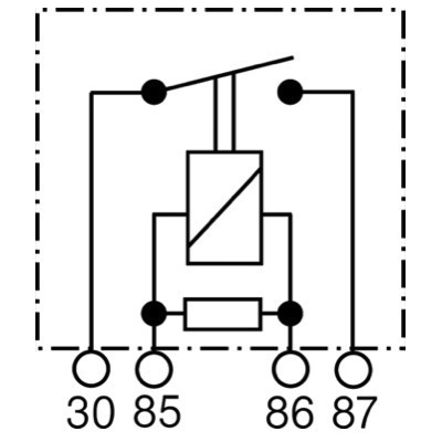 RELÉ 12V 25A (MICRO) (RESISTÊNCIA)