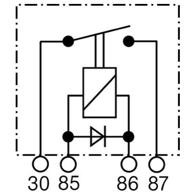 RELÉ 12V 25A (MICRO) (DIODO)
