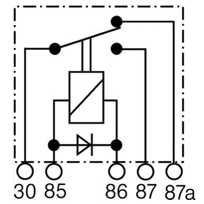 RELÉ 12V 15-25A (MICRO) (DIODO)