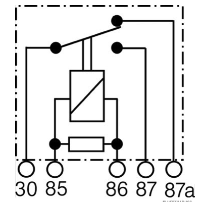 RELÉ 12V 20-30A 87-87A (RESISTÊNCIA)