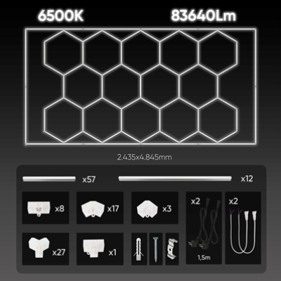 CONJUNTO DE CANDEEIROS DE TECTO HEXAGONAIS